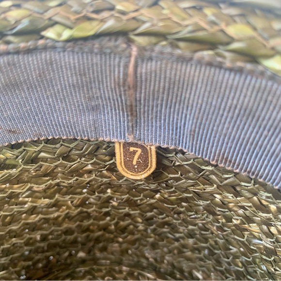Vintage Genuine Pedalino Straw Fedora Sun Hat - Size 7 - Unisex - Made in Italy - Picture 4 of 10